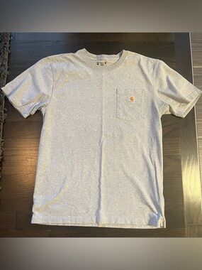 Carhartt Pocket T-Shirt Men’s Medium Loose Fit Grey Workwear Basic Tee